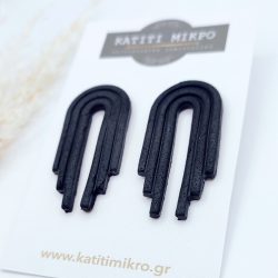 Σκουλαρίκια με μαύρο πηλό - Image 2