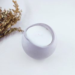 Φυτικό κερί σόγιας σε ασύμμετρο γκρι βάζο πορσελάνης - Image 2