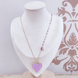 Κολιέ cyclamen μακρύ ατσάλι - Image 2