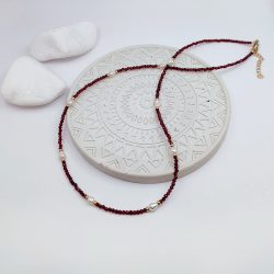 Κολιέ Bella μπορντό - Image 3
