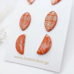 Σετ 3 ζευγάρια σκουλαρίκια τερακότα - Image 2