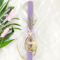 Λαμπάδα  από φυσικό μελισσοκέρι για τη γιαγιά