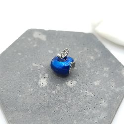Charm χάντρα μήλο μπλε