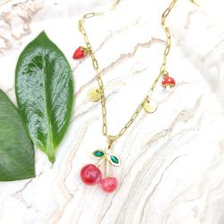 Κολιέ ατσάλι cherry - Image 2