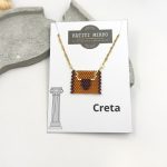 Κολιέ ατσάλι Crete με χάντρες miyuki
