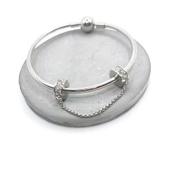Διπλό charm stopper με αλυσίδα - Image 2